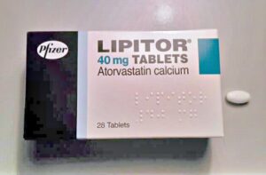 Statin pills in blister pack